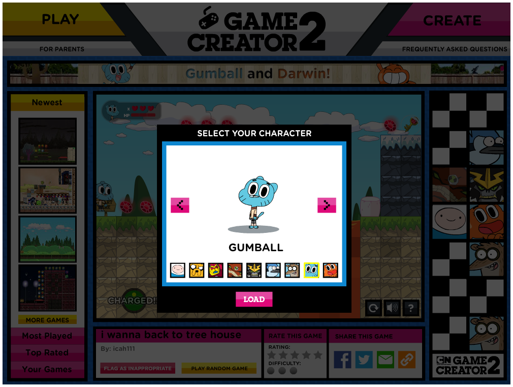 the amazing world of gumball crazy character creator challenge game